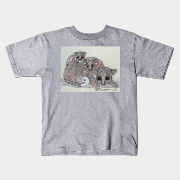 Ring-tailed possum and babies Kids T-Shirt by Acetry99